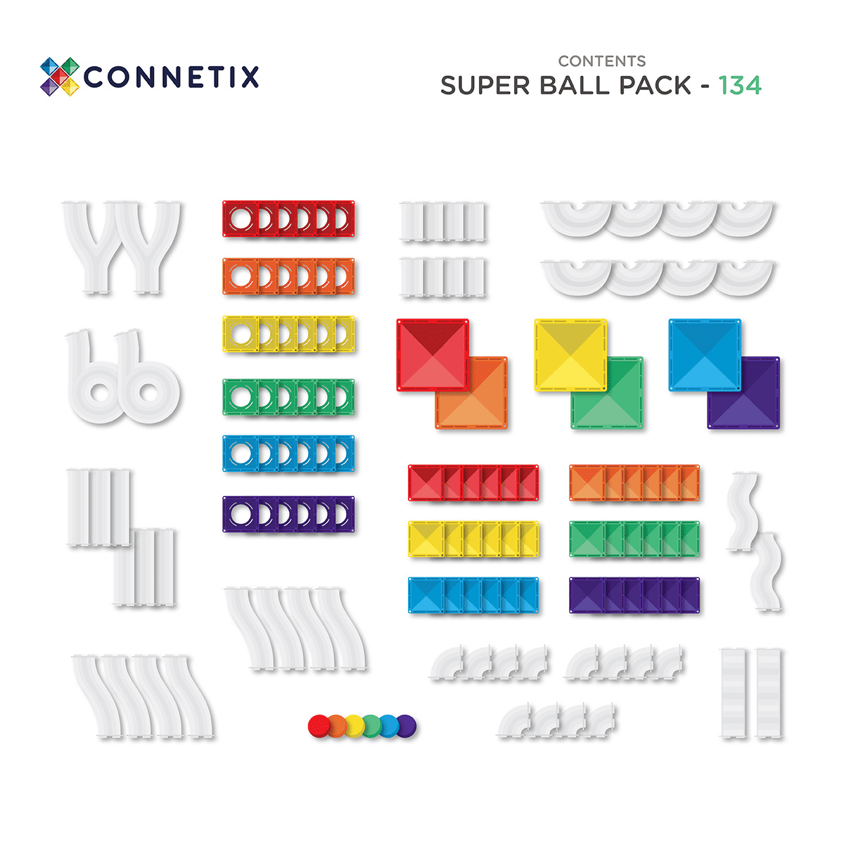 Connetix Super Ball Run costruzioni magnetiche 134 pezzi