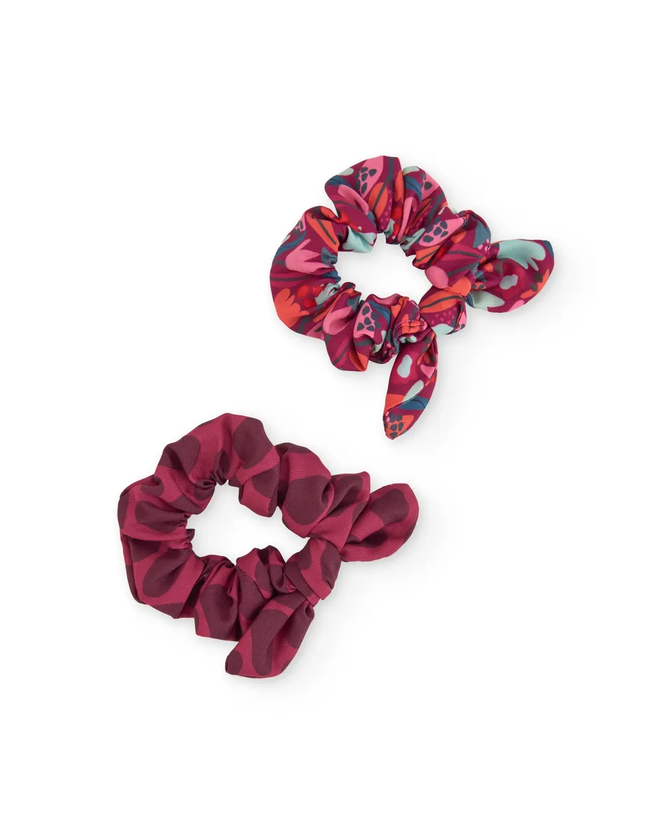Tuc Tuc Geo-Logic elastici capelli bambina bordeaux 2 pezzi