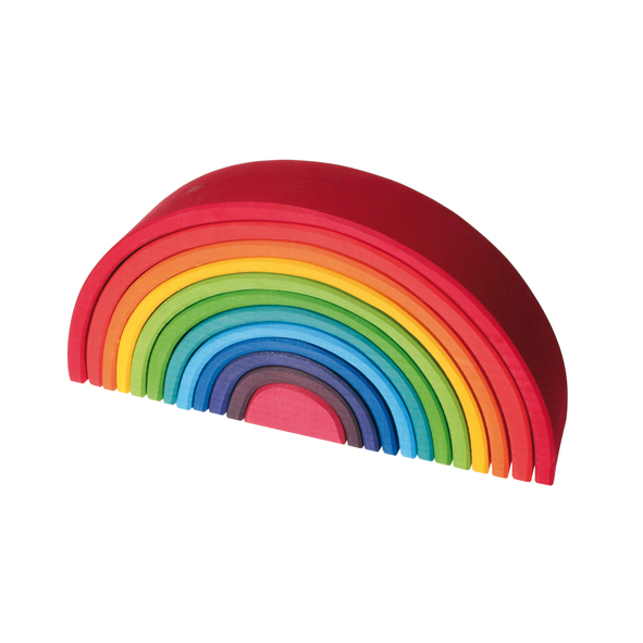 Grimm's Arcobaleno 12 Pezzi Costruzioni Legno Grande