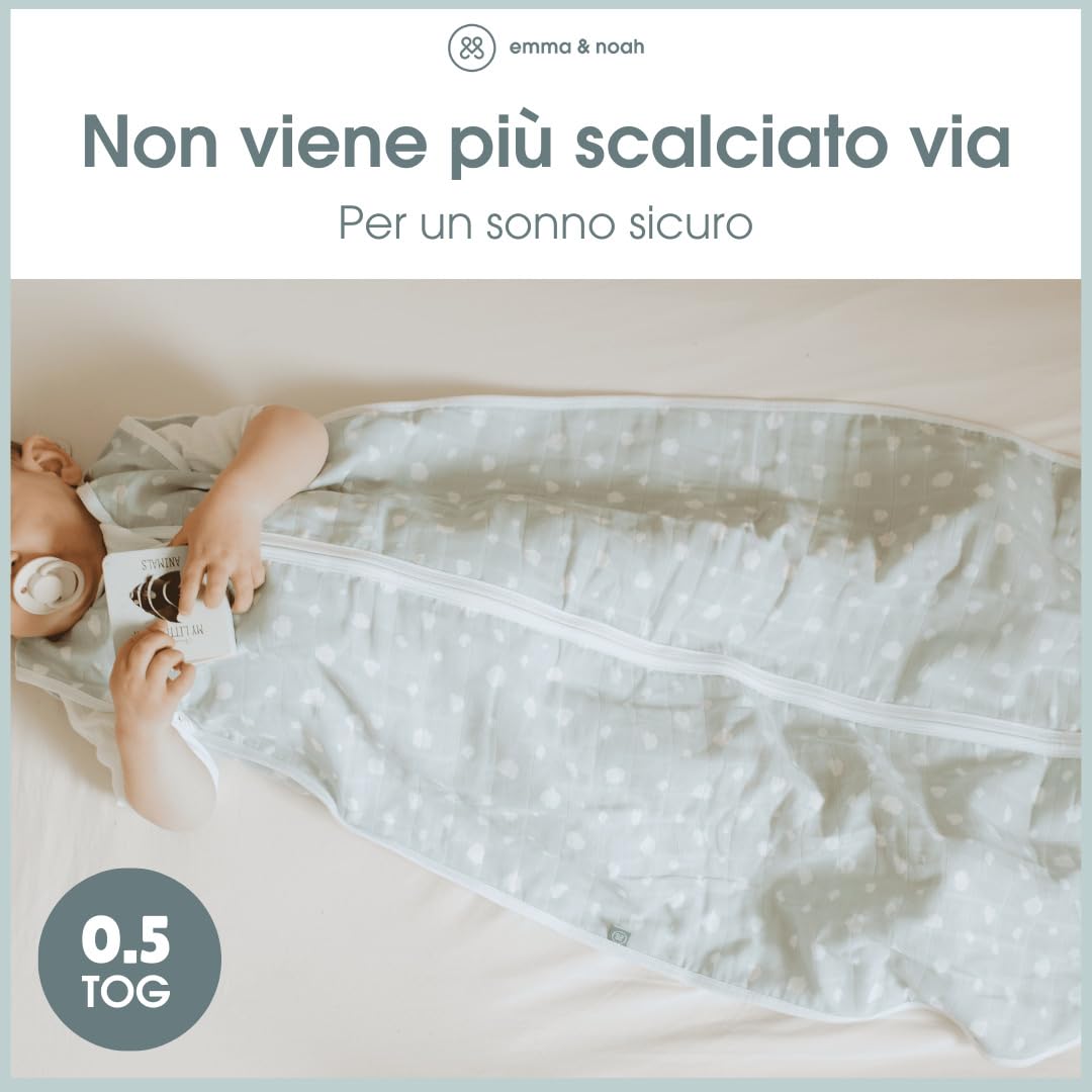 Emma & Noah Sacco Nanna Estivo 0.5 Tog Berry 110 cm mussola