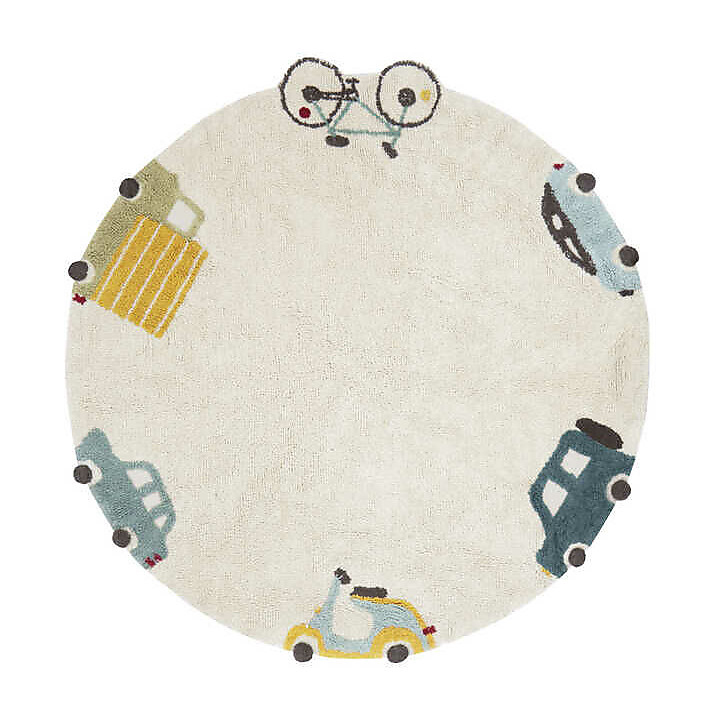 Lorena Canals Eco City Wheels tappeto tondo 140 cm cotone