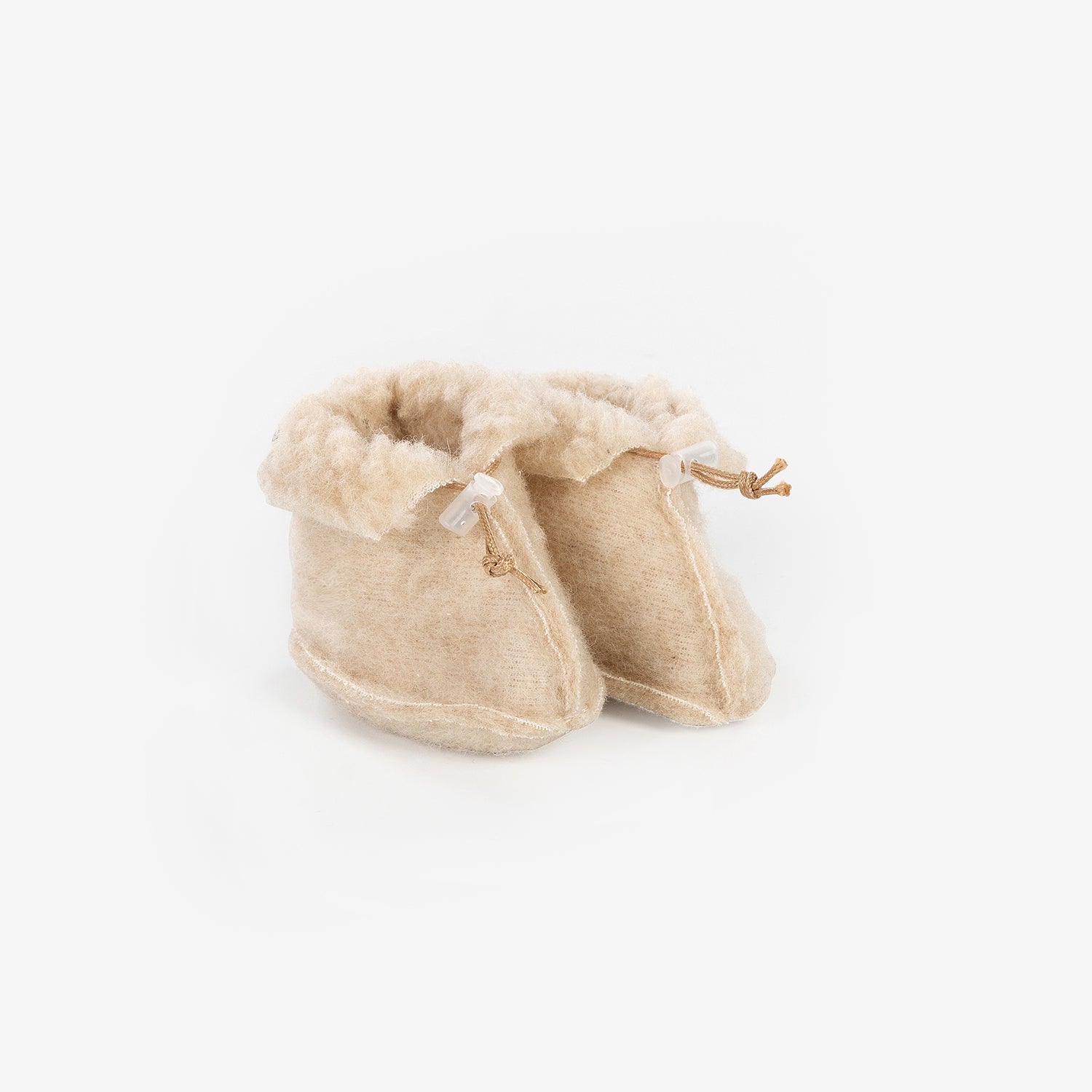 Kico Label scarpine neonato lana merino beige 0-6 mesi
