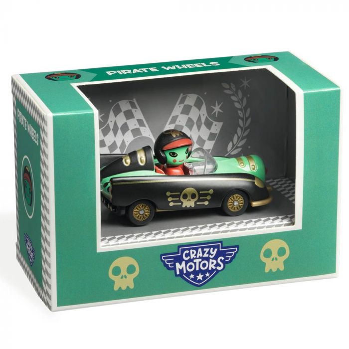 Djeco Crazy Motors Pirate Wheels mini auto vinile 6,6 cm