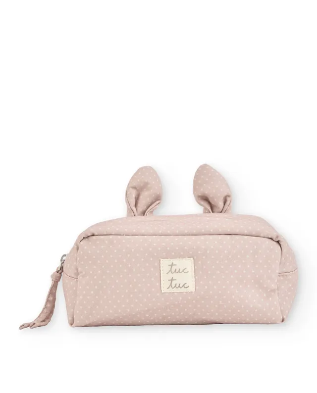 Tuc Tuc trousse neonato beige pois orecchie