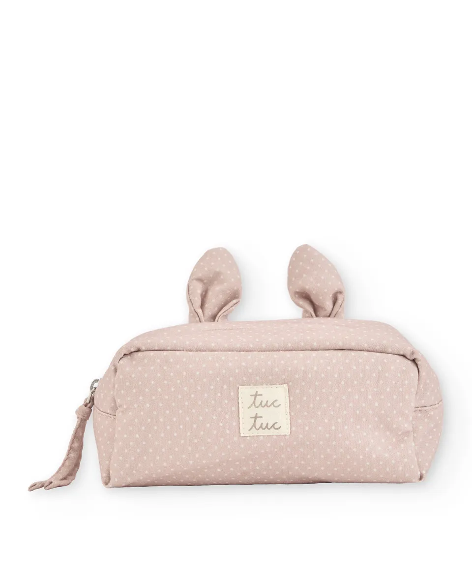 Tuc Tuc trousse neonato beige pois orecchie