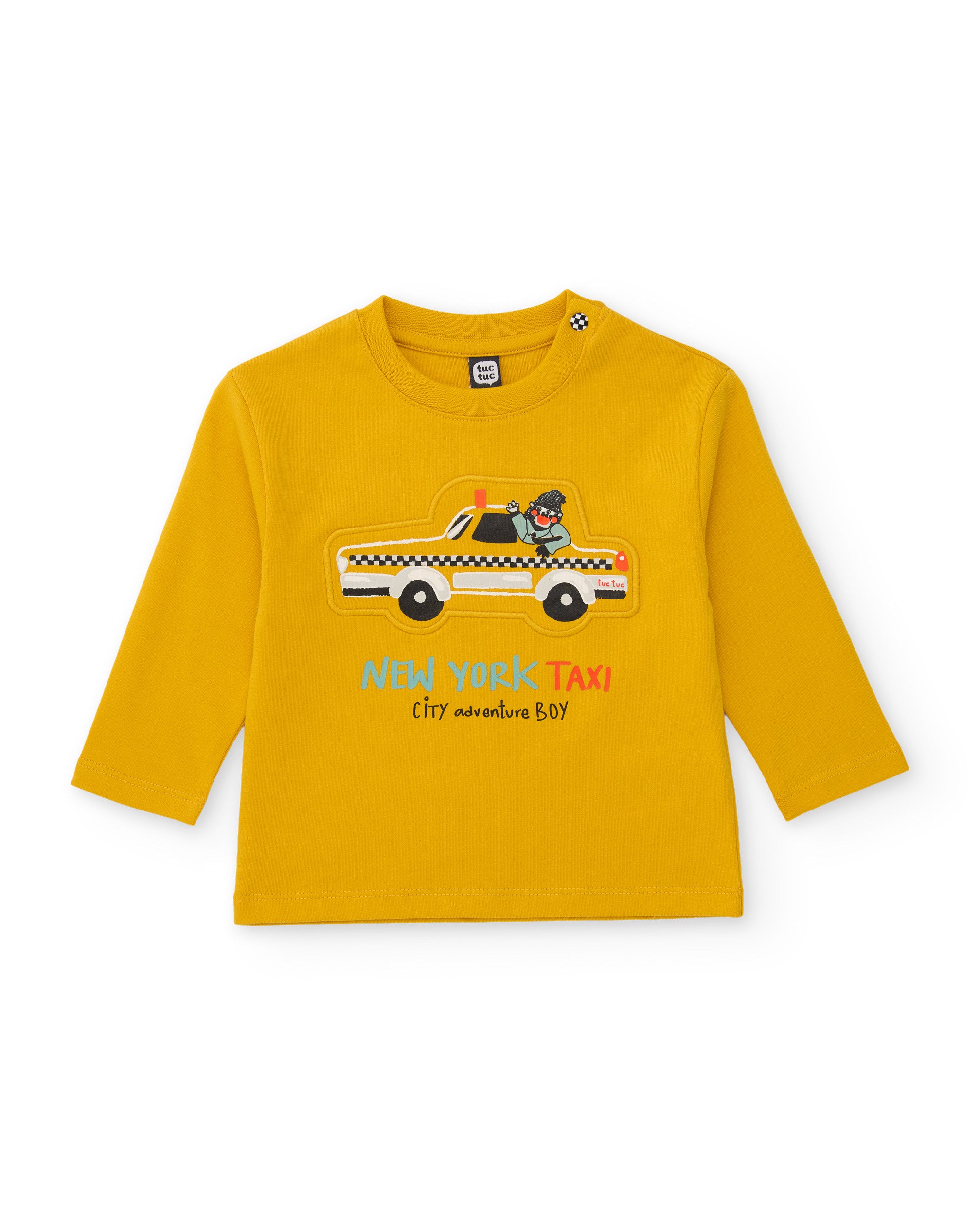 Tuc Tuc maglietta bambino gialla auto applique