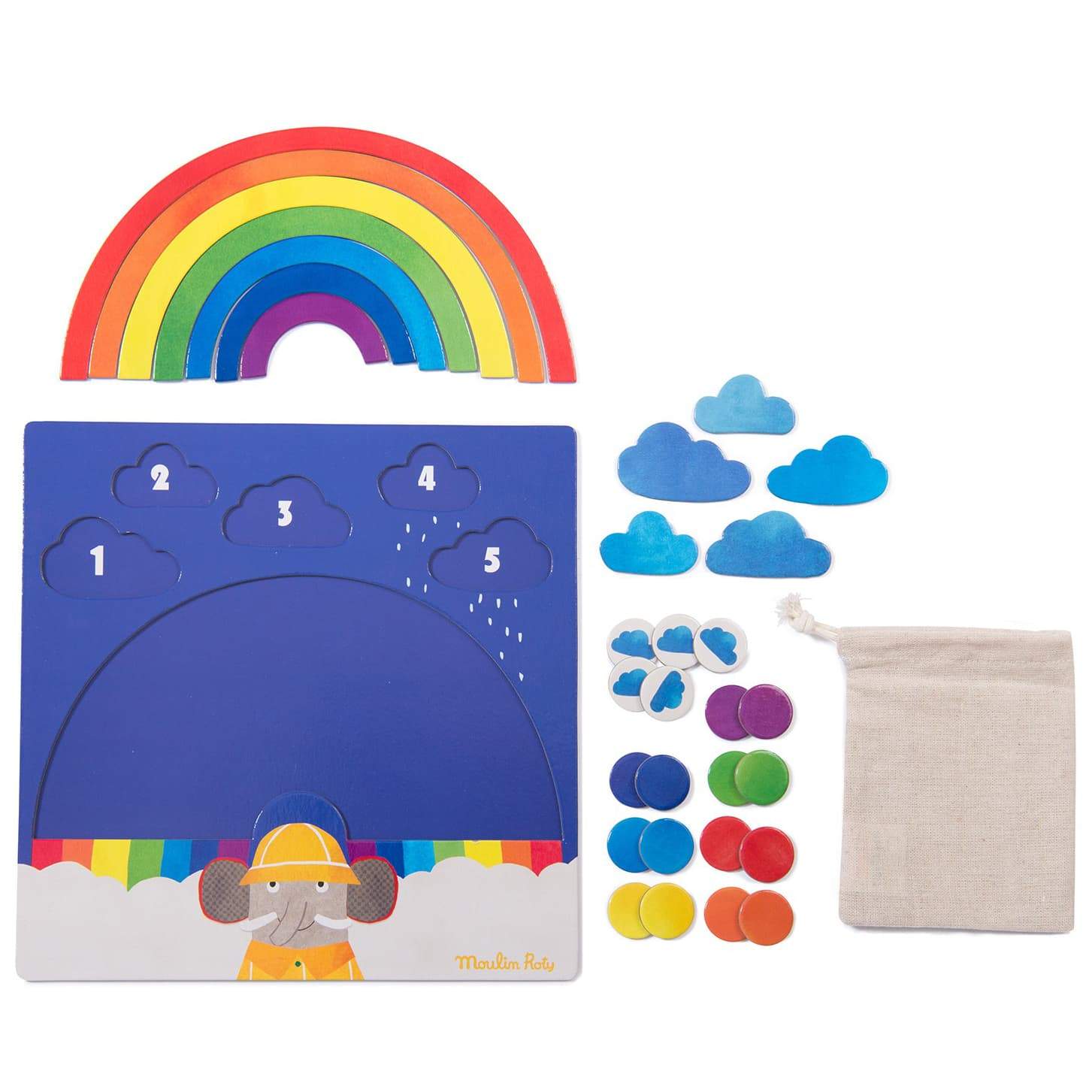 Moulin Roty Popipop gioco colori magnetico arcobaleno