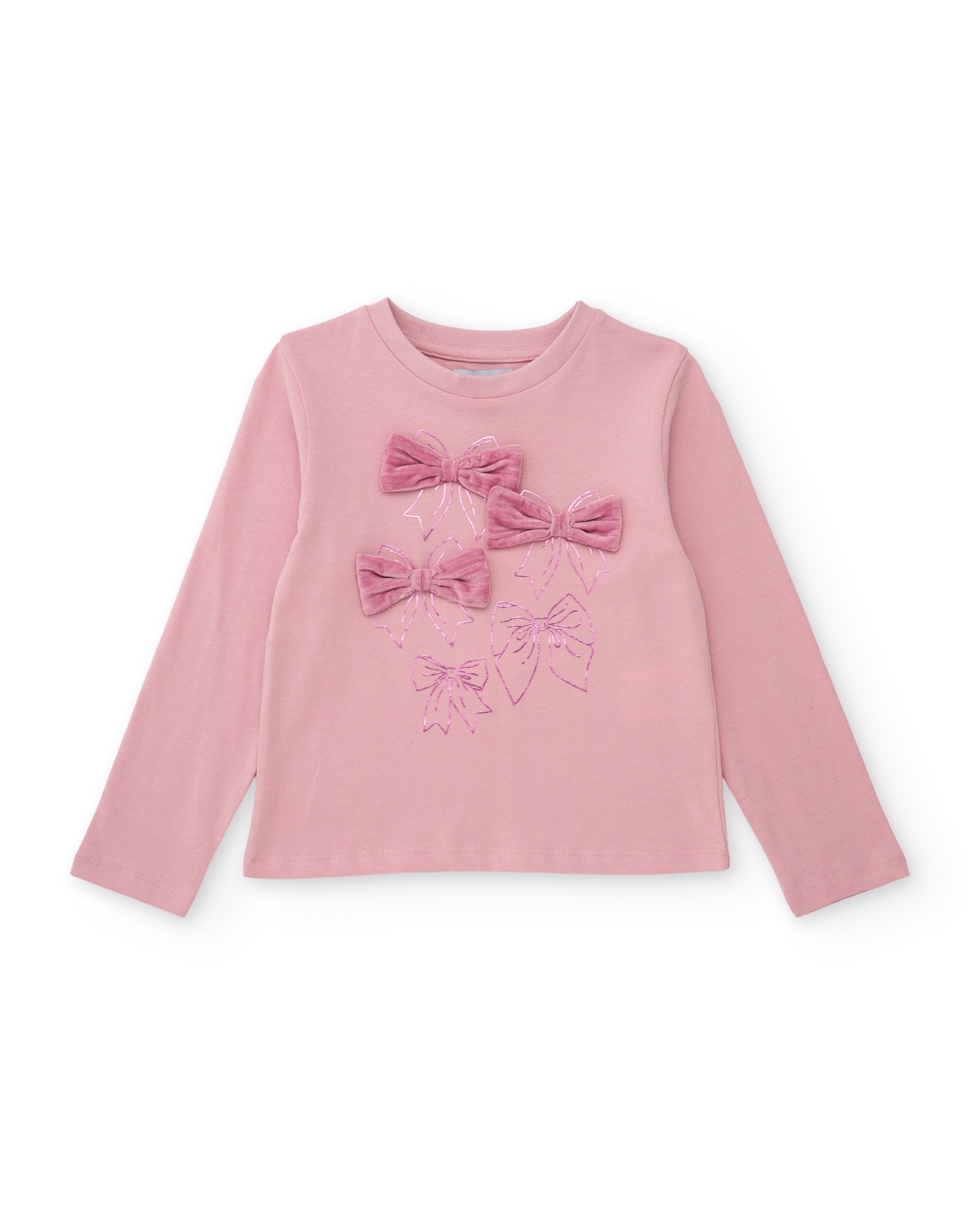 Tuc Tuc maglia bambina manica lunga rosa con fiocchi