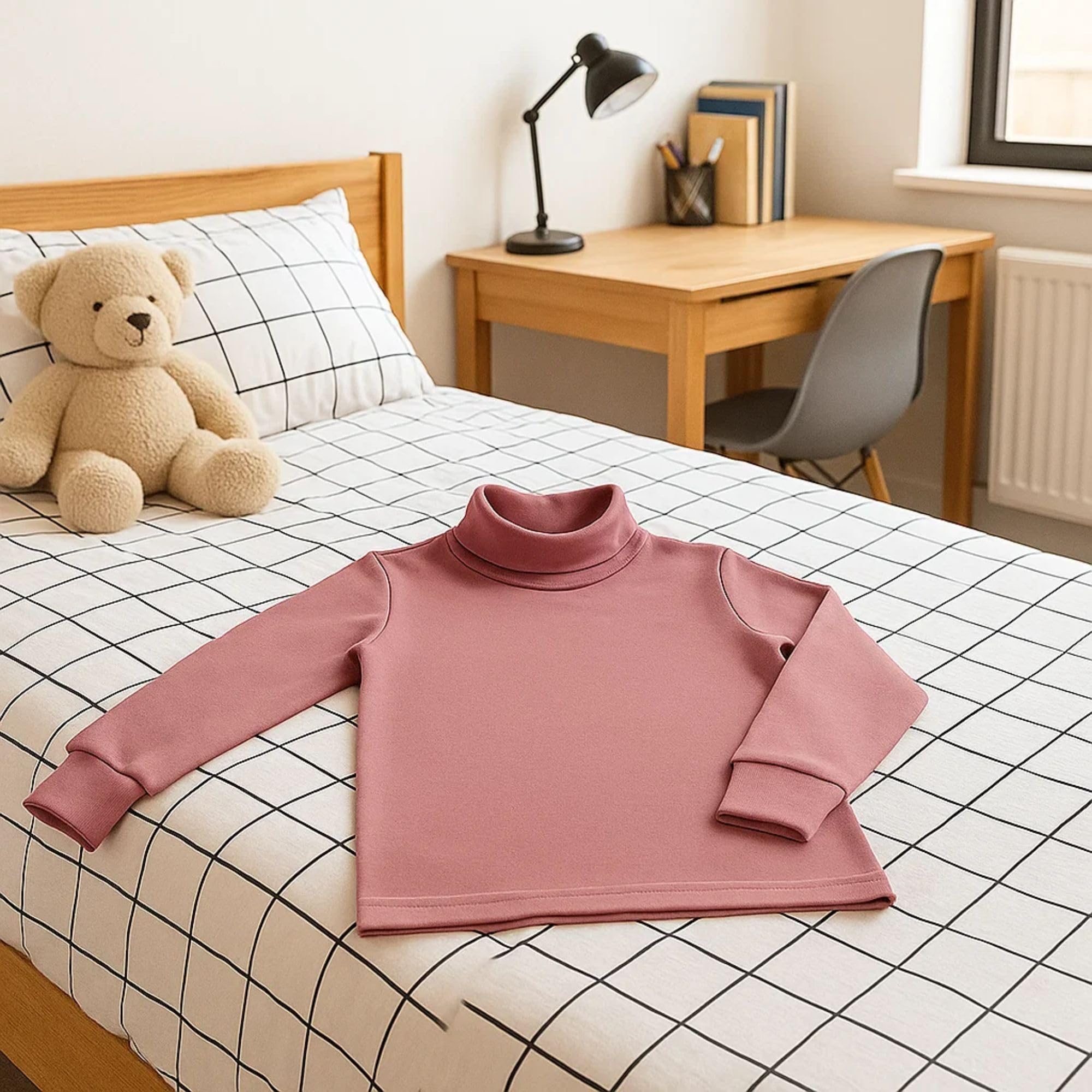 Babidu Punt Nou Maglia Intima Collo Alto Bambino Felpata