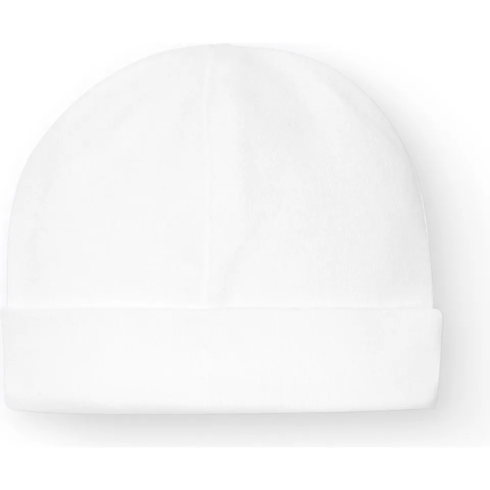 Babidu cappellino neonato cotone bianco ipoallergenico