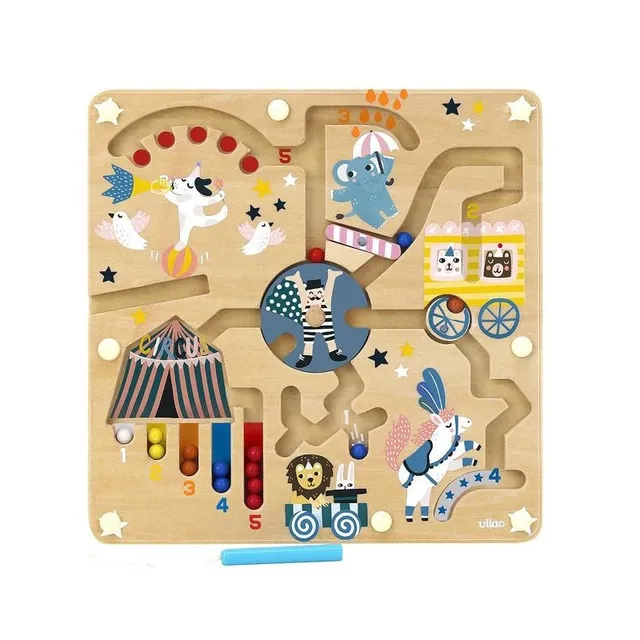 Vilac Circo Michelle Carlslund labirinto magnetico legno
