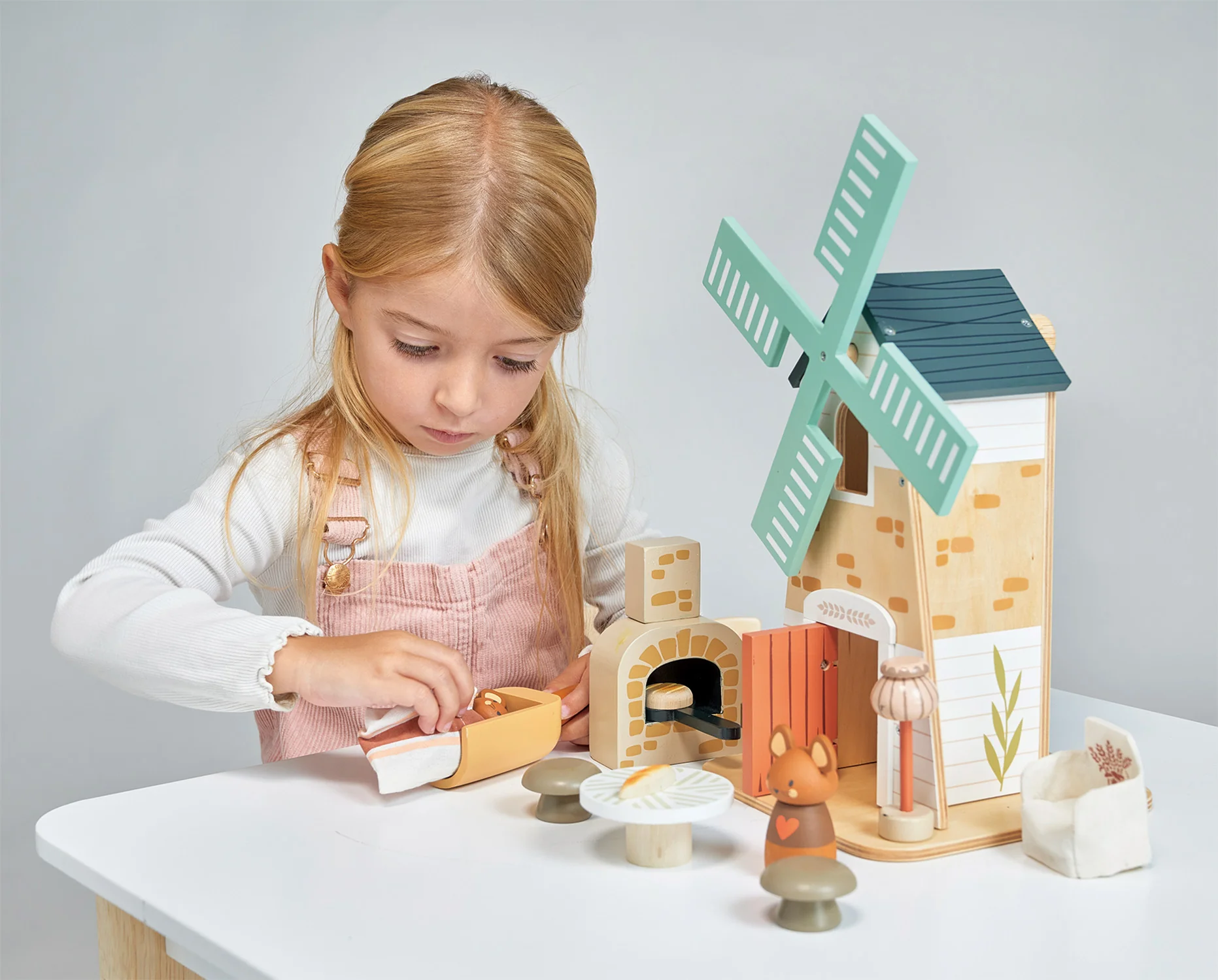 Tender Leaf Penny Windmill Mini Mondo Mulino Legno 3+