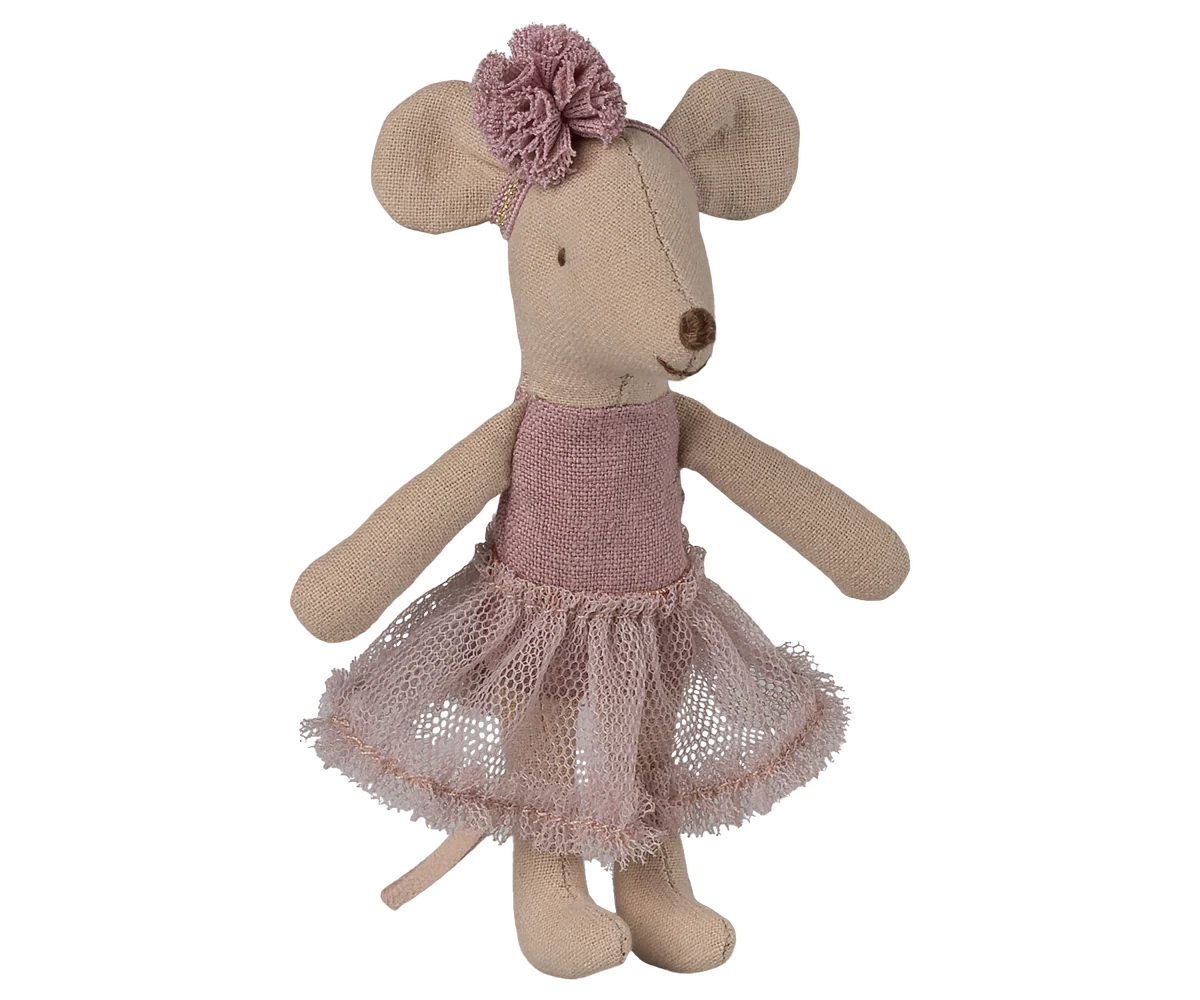 Maileg Little Sister Topino pupazzo ballerina viola 10 cm