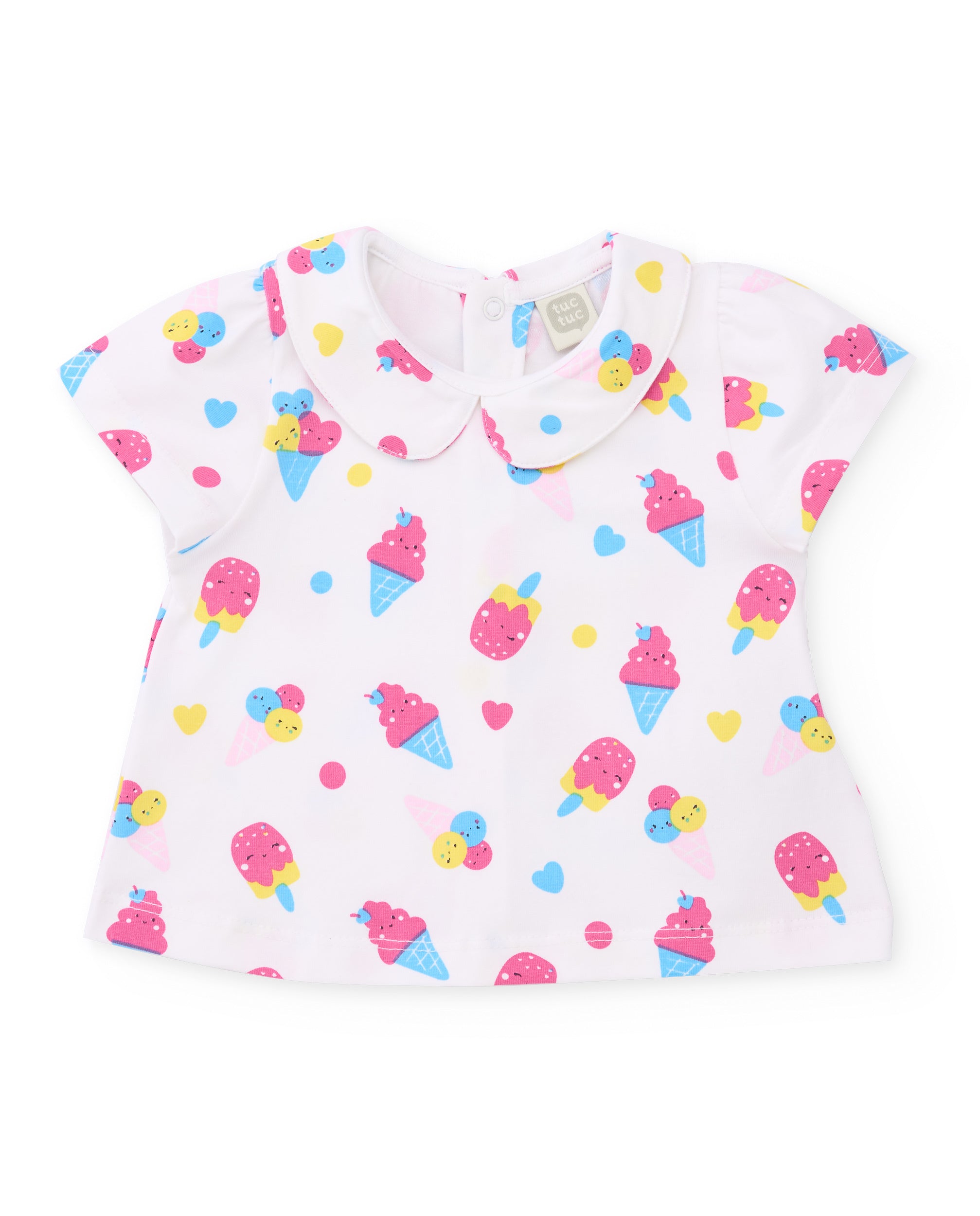 Tuc tuc completo neonata bianco gelati 2 pezzi