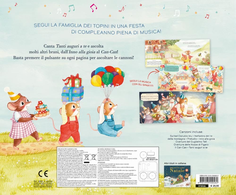 Giunti Le Canzoni del Mio Compleanno libro sonoro 24 pagine