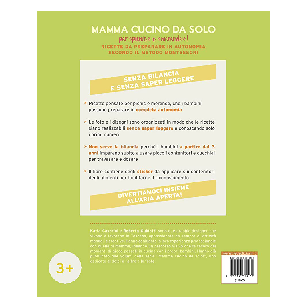 RED Mamma cucino da solo libro ricette picnic 2-6 anni