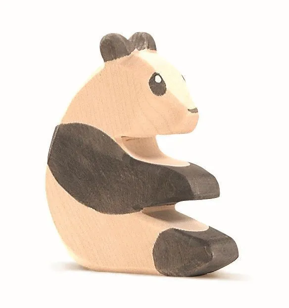 Ostheimer Panda seduto figura in legno massello 10 cm