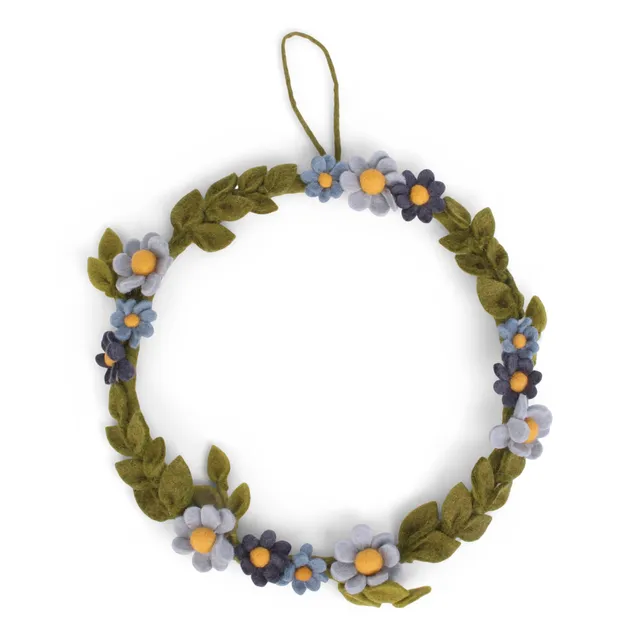 Gry & Sif Anemoni 28 cm ghirlanda fiorita lana