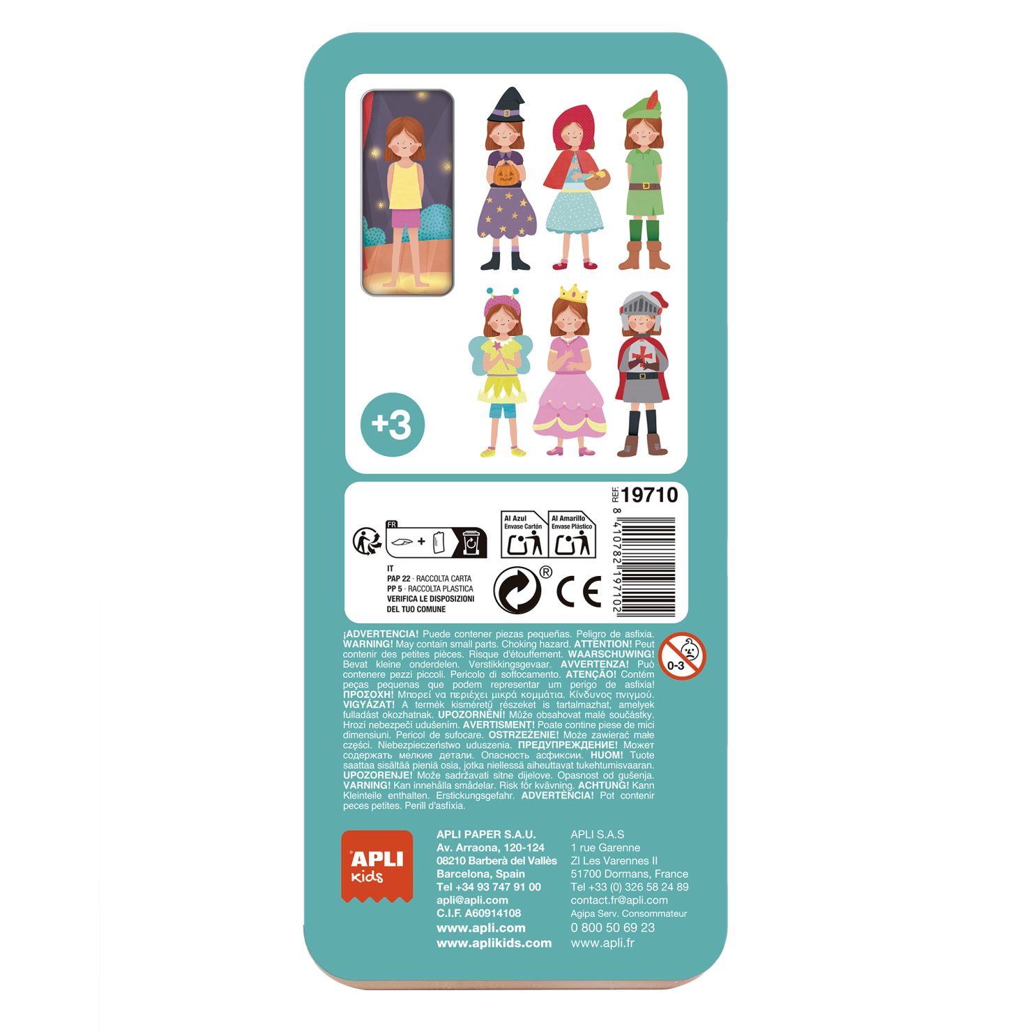 Apli Kids Mix&Match Teatro gioco magnetico 6 outfit
