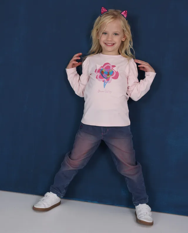 Tuc Tuc Meow Meow jeans dritti bambina blu vita regolabile