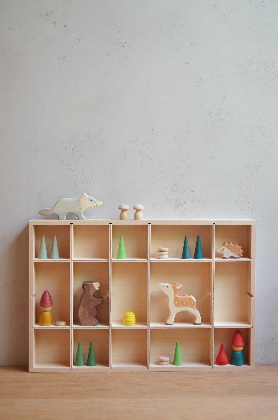 Holztiger Animali del Bosco mini set legno con sacchetto