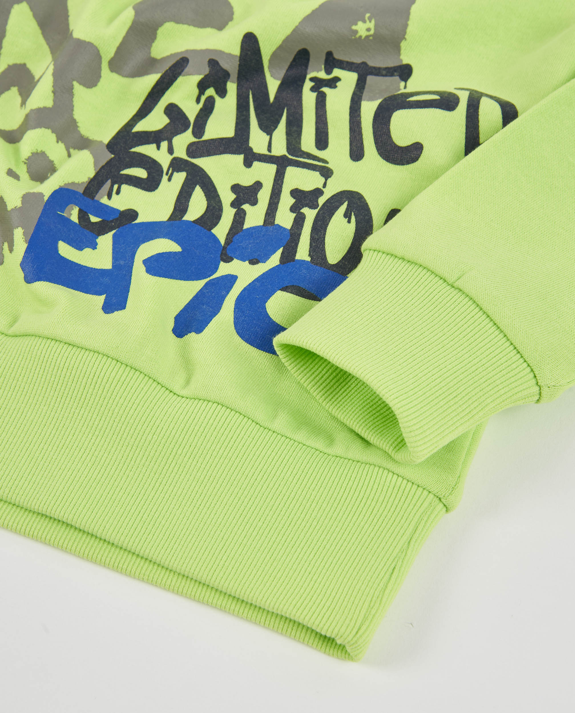 Tuc tuc Rebel Street felpa bimbo verde lime stampa frontale