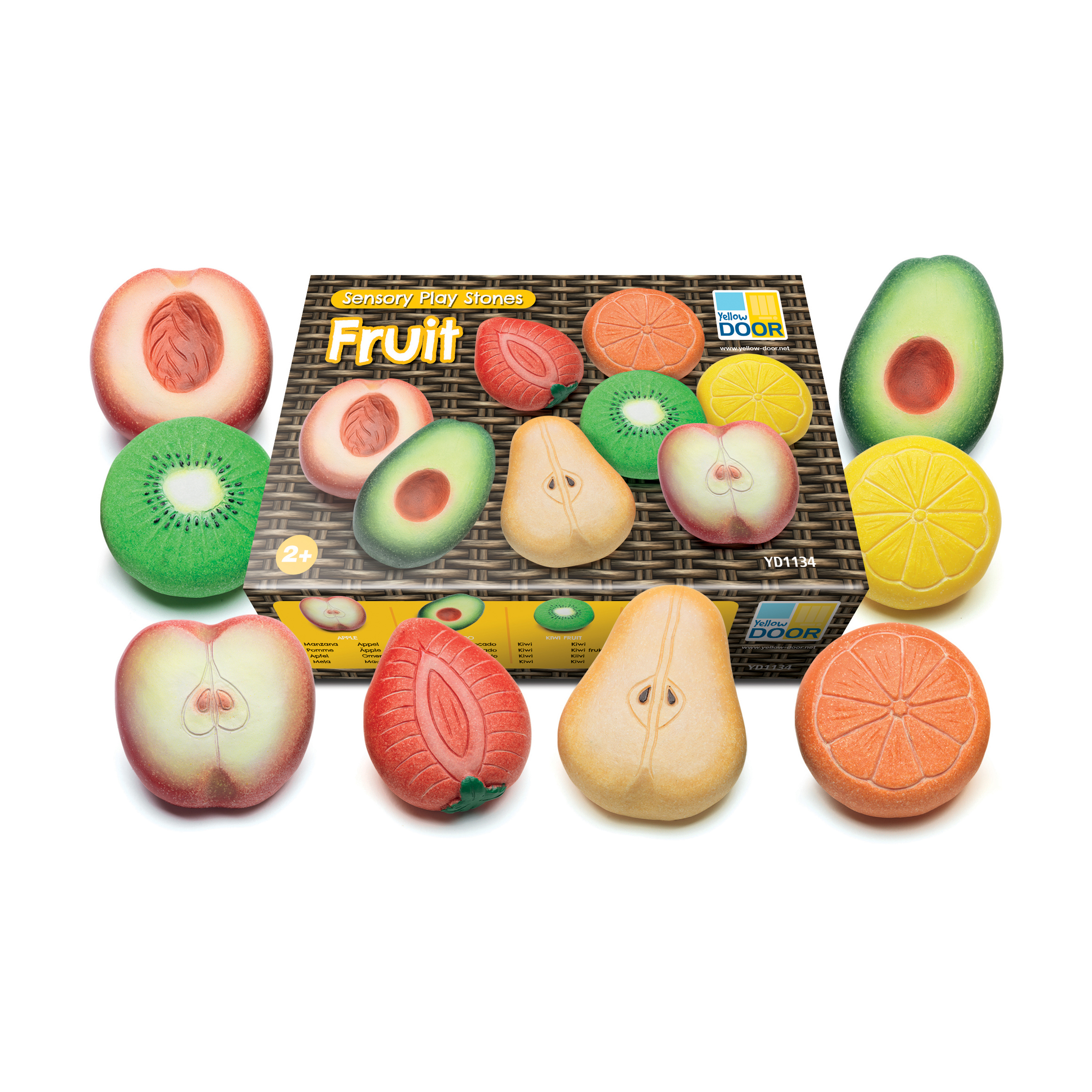 Yellow Door Frutta pietre sensoriali 8 pezzi