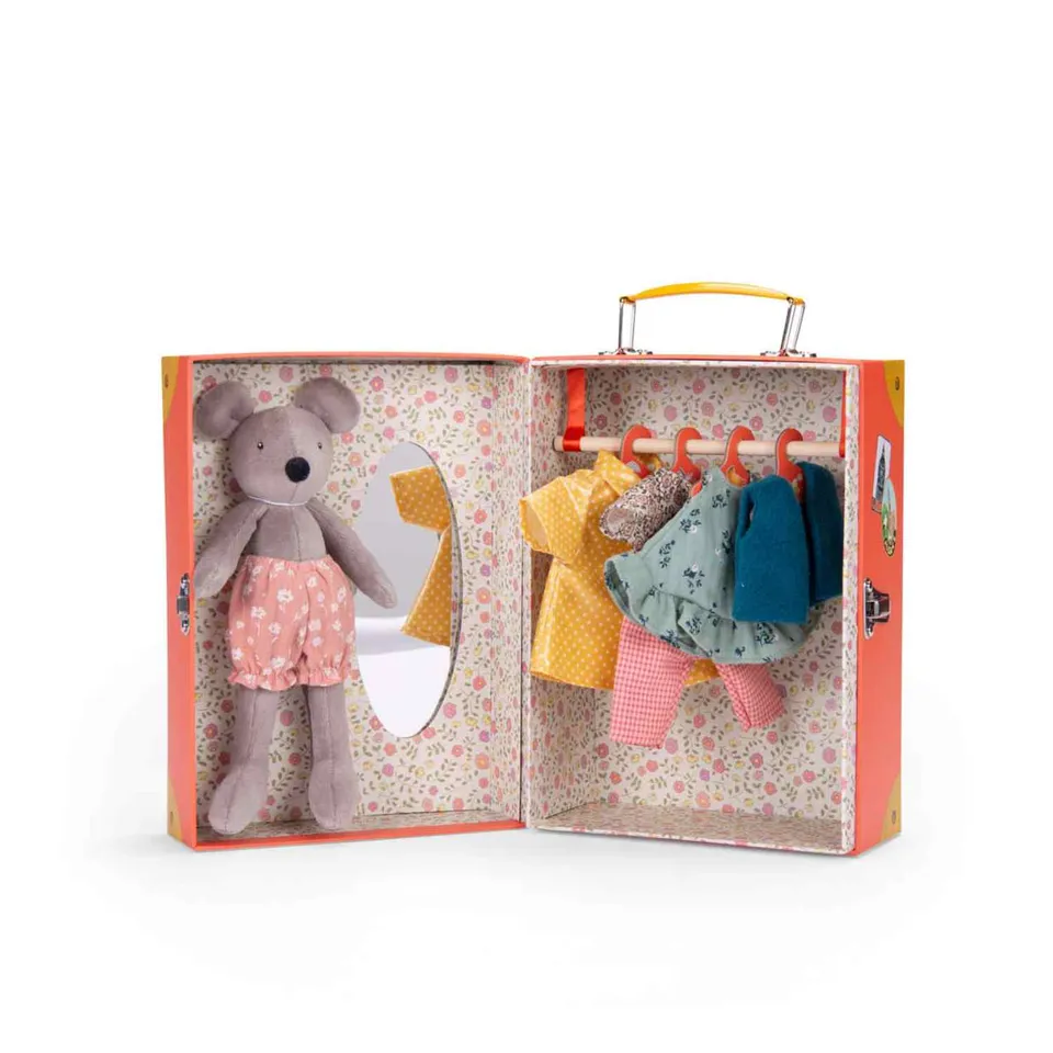Moulin Roty Nini valigetta armadio pupazzo 25 cm