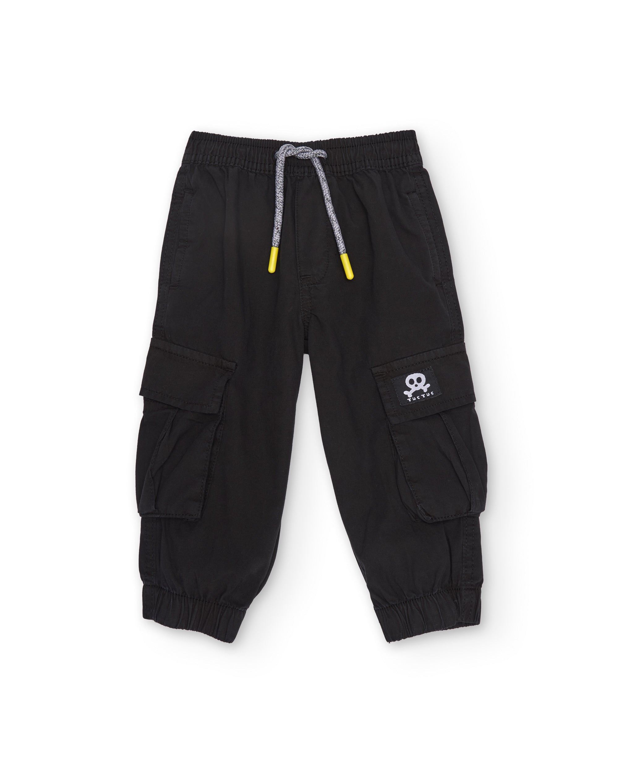 Tuc Tuc pantalone cargo bambino nero elastico tasconi