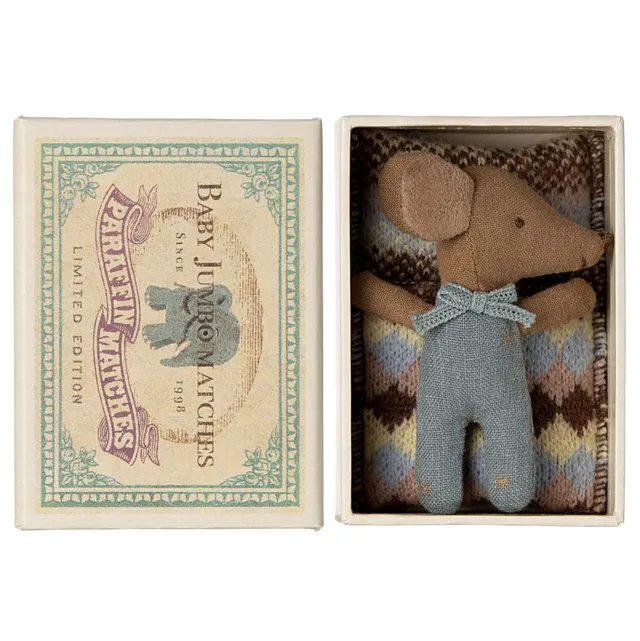 Maileg Topino Pupazzo Baby Blue Cotone 8 cm