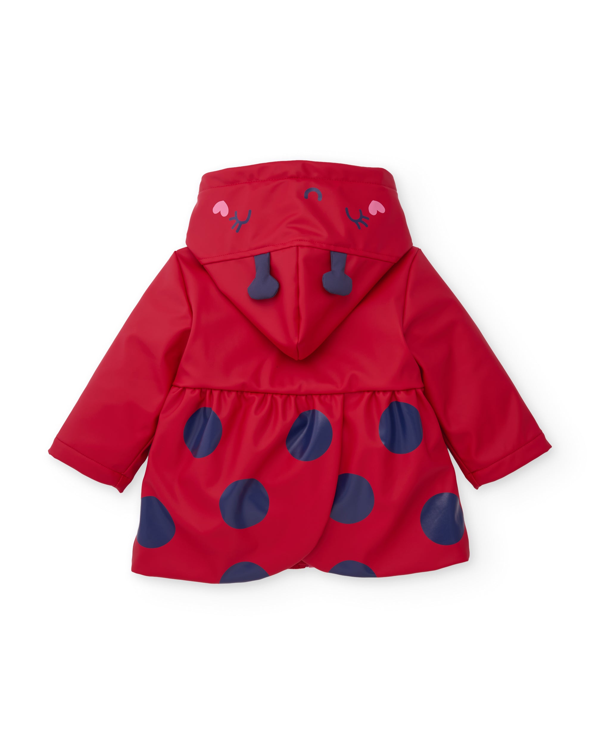 Tuc Tuc impermeabile bambina rosso coccinella cappuccio