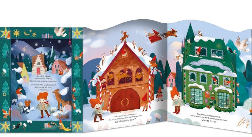 Gallucci Villaggio dei folletti di Babbo Natale libro alette