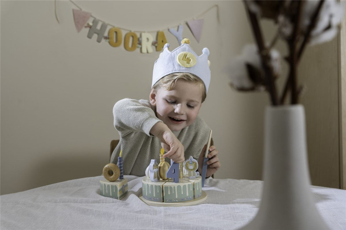 Little Dutch corona compleanno bambino blu numeri 1-5