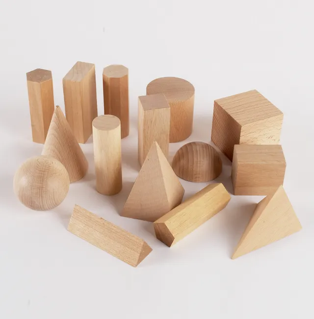 TickiT figure solide set geometria legno 15 pezzi