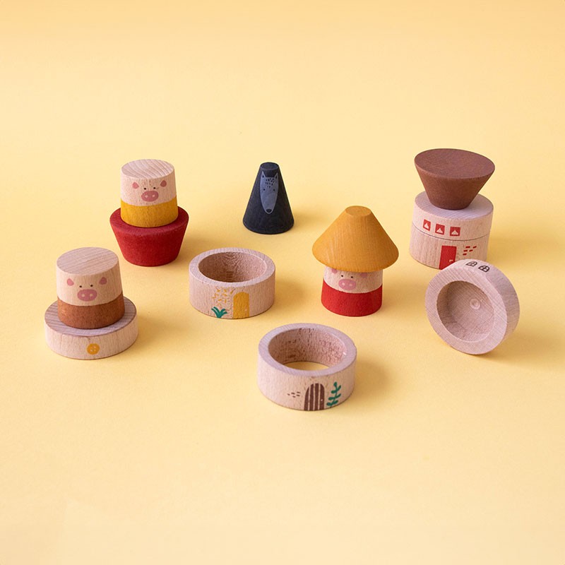 Londji My 3 Little Pigs gioco in legno 2+ anni