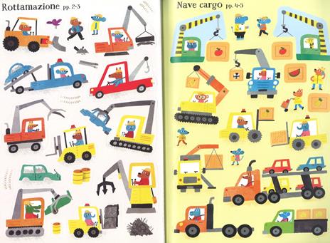 Usborne Macchine da lavoro libro con adesivi dai 3 anni