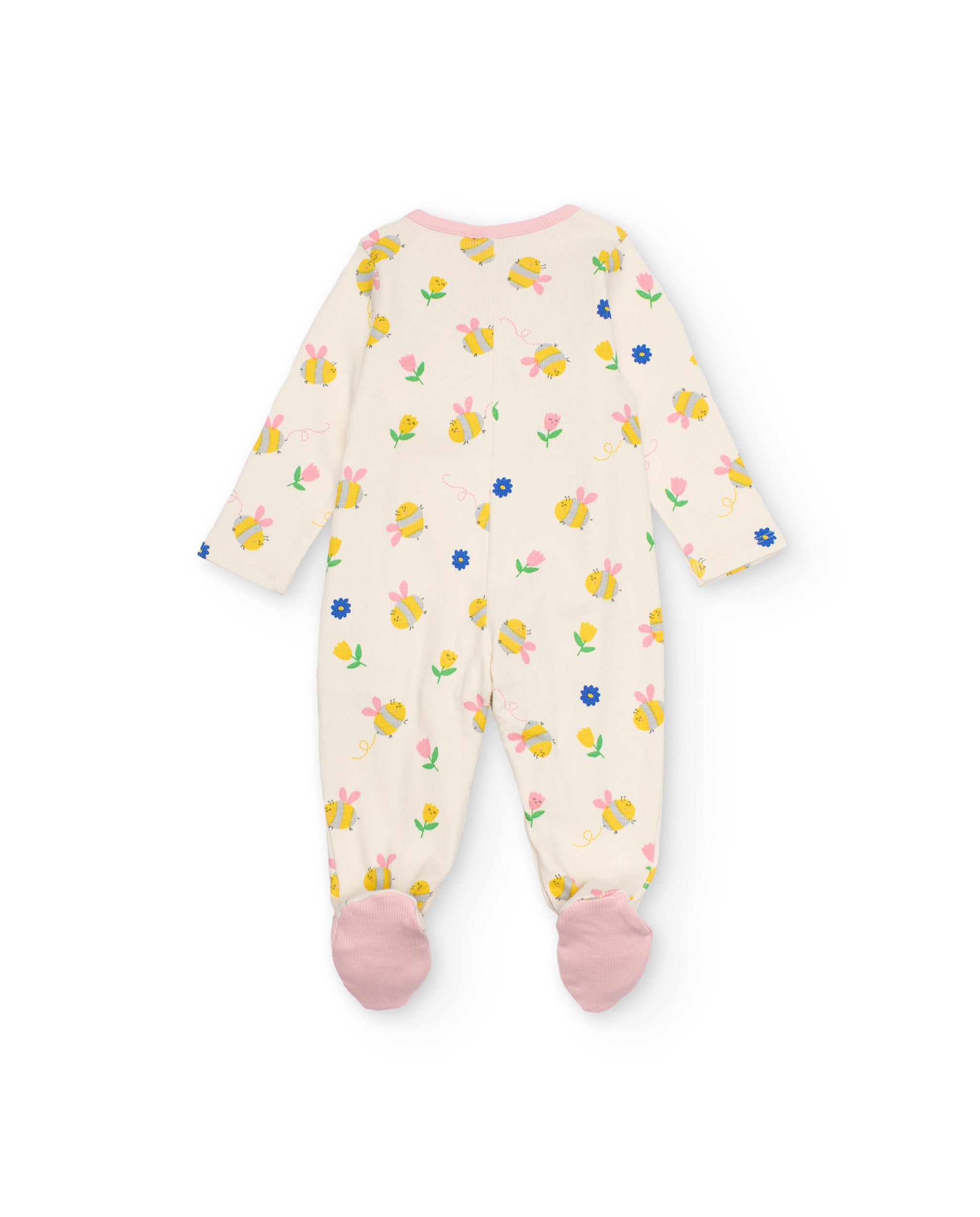 Tuc tuc tutina neonata fiori beige manica lunga
