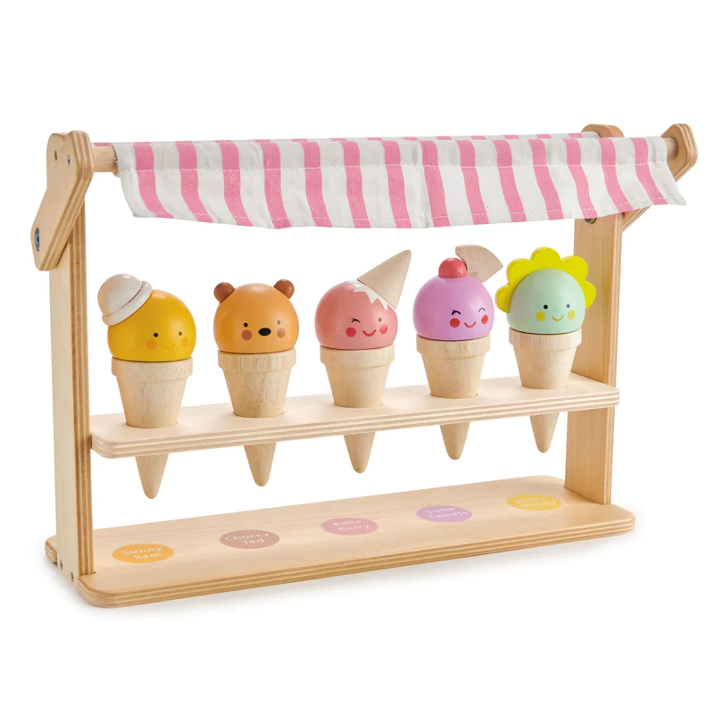Tender Leaf Scoops and Smiles set gelati legno 5 coni