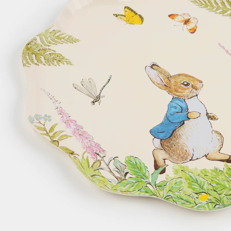 Meri Meri Peter Rabbit piatti carta 8 pz bordo smerlato