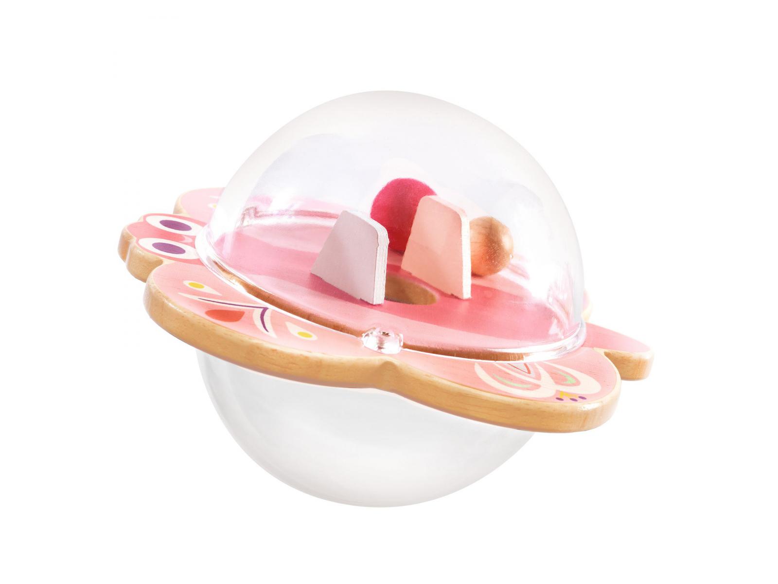 Djeco BabyWizi sonaglio 2-in-1 legno 14 cm da 18 mesi
