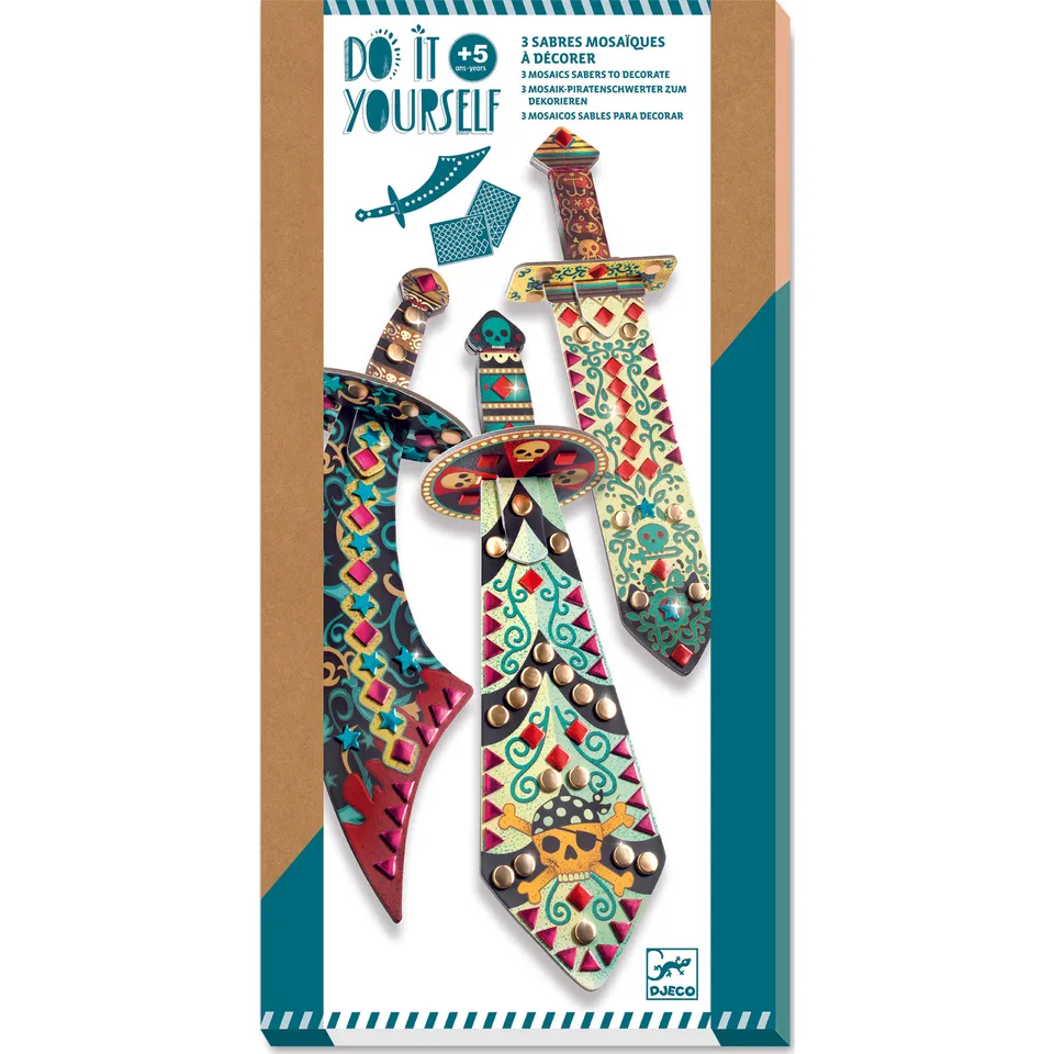 Djeco Do It Yourself spade pirati mosaico 3 pezzi