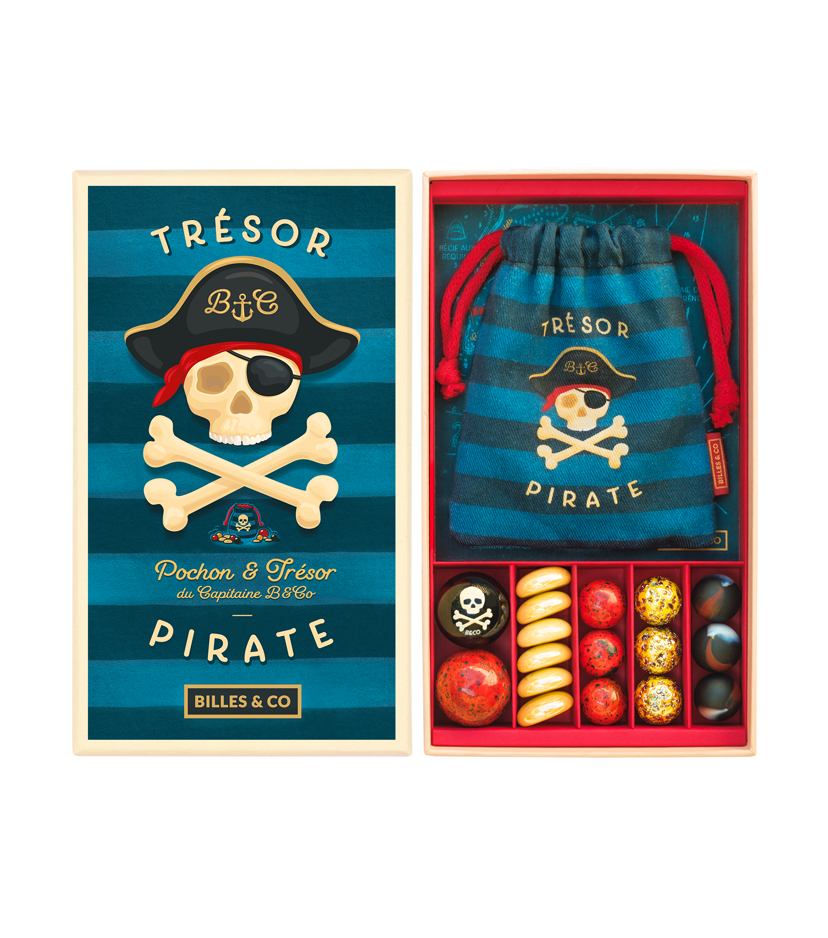 Billes & Co Pirate biglie vetro 17 pezzi edizione speciale
