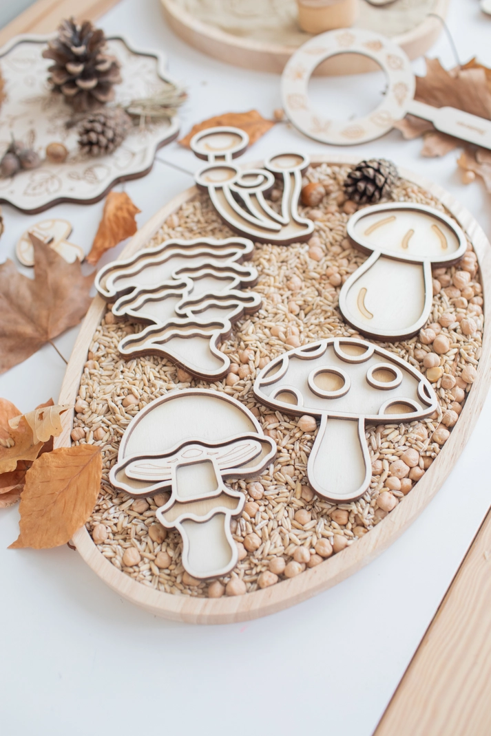 Studio de Rijk Play Tray Mushroom mini vassoi 5 pezzi