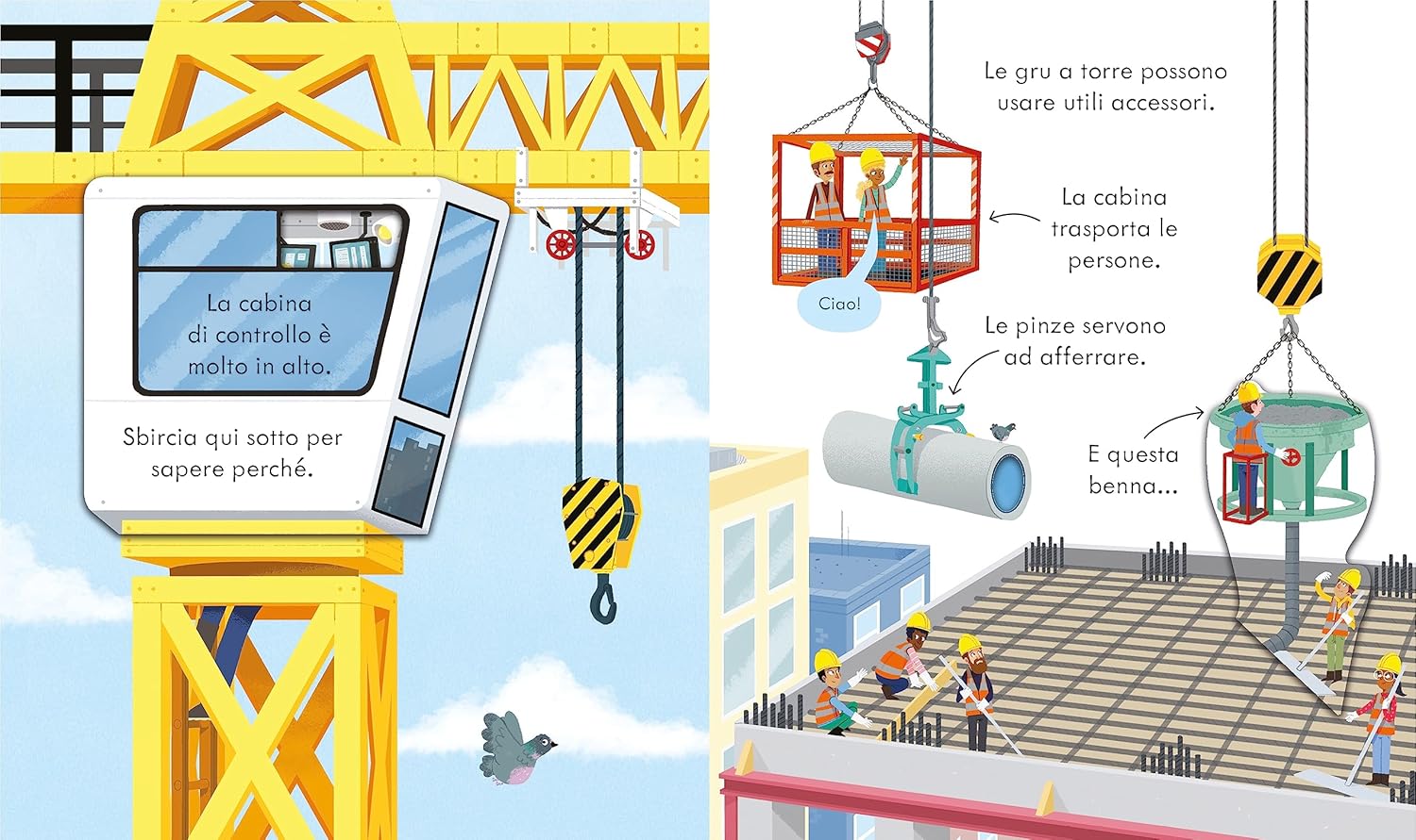 Usborne Libri Cucù La Gru libro con finestrelle 3-6 anni