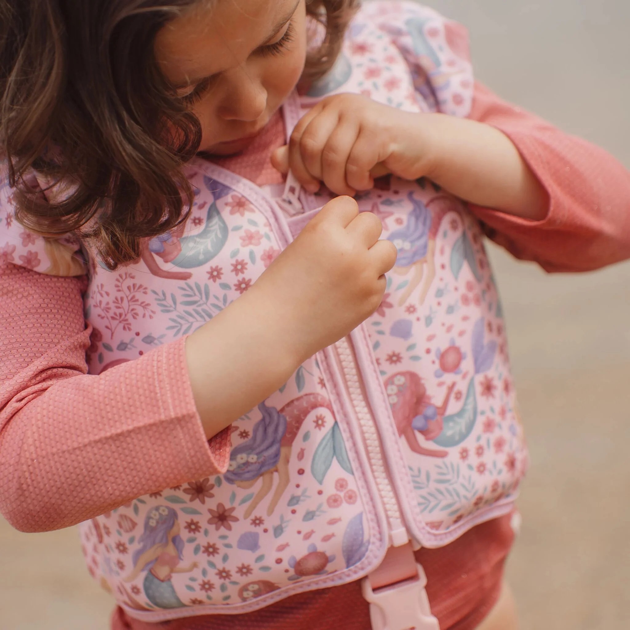 Little Dutch Mermaid gilet nuoto rosa 2-3 anni