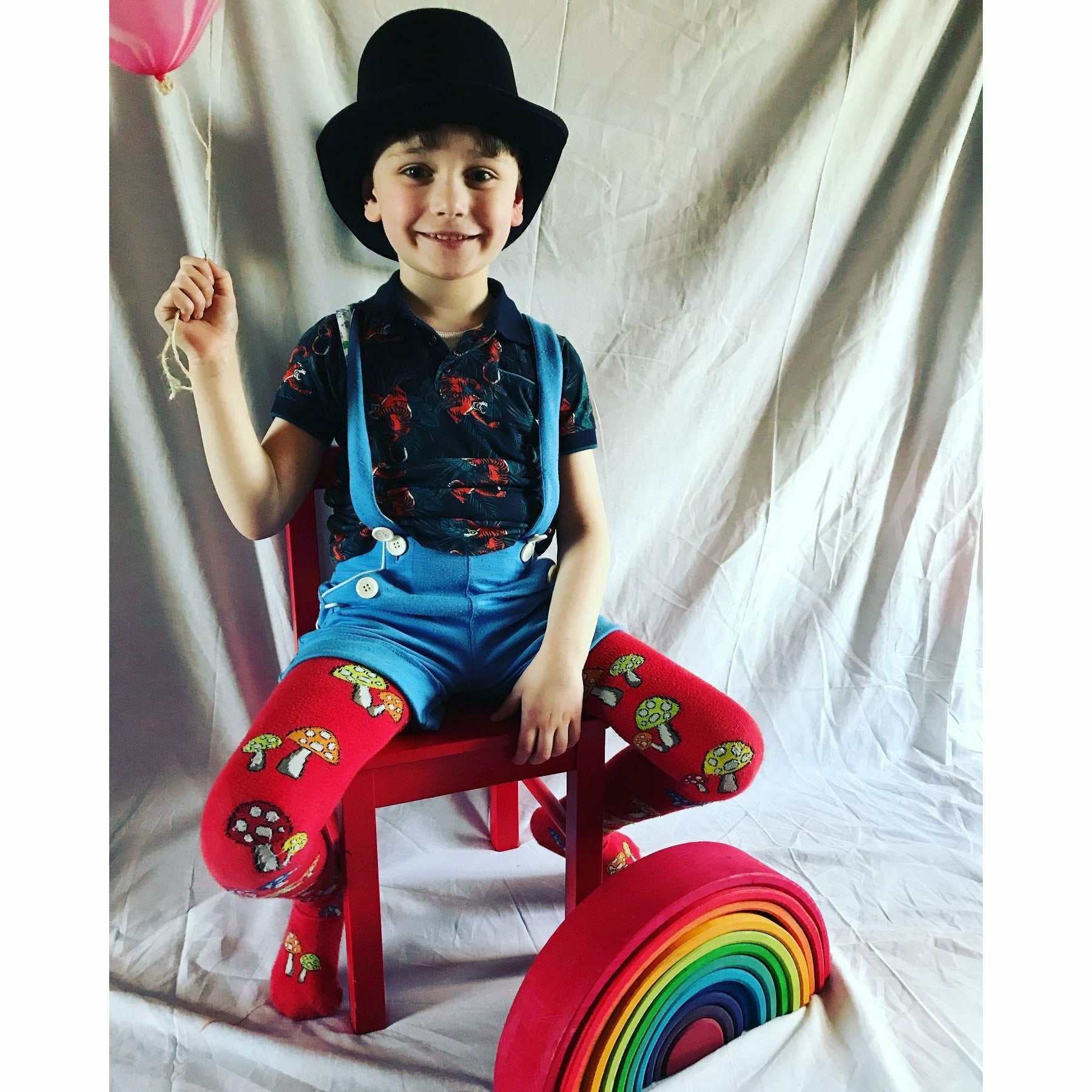 Slugs & Snails Fun Guy collant bimbo cotone bio rosso funghi