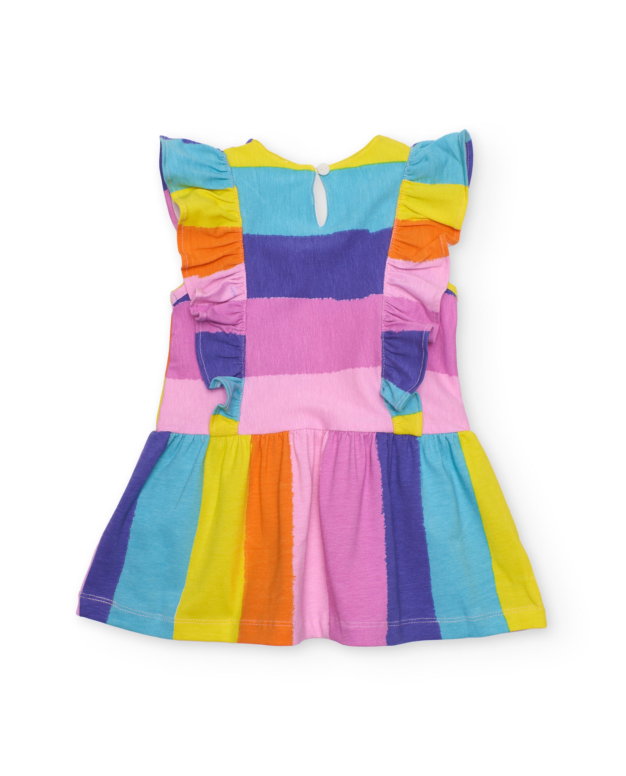 Tuc Tuc vestito bambina rosa righe volant spalline