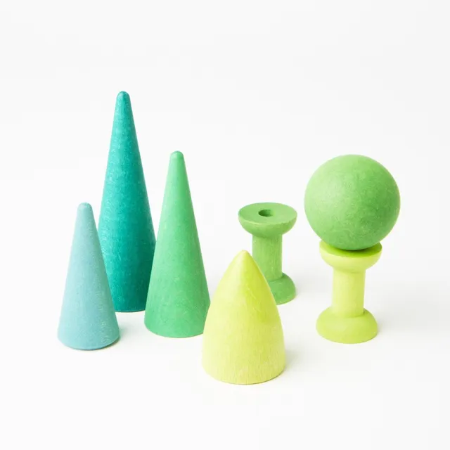 Grimm's Mixed Forest forme legno 7 pezzi verde