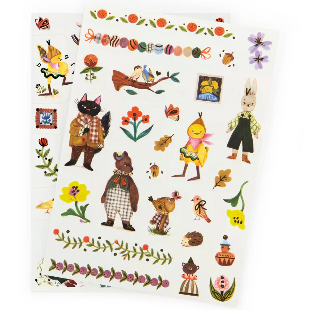 Moulin Roty Les Minouchkas tatuaggi 2 fogli