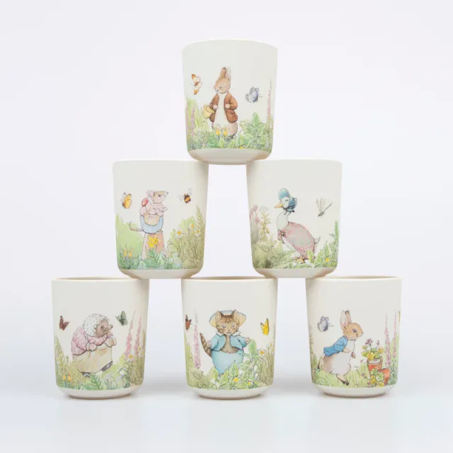 Meri Meri Peter Rabbit bicchieri melamina 6 pezzi 220 ml